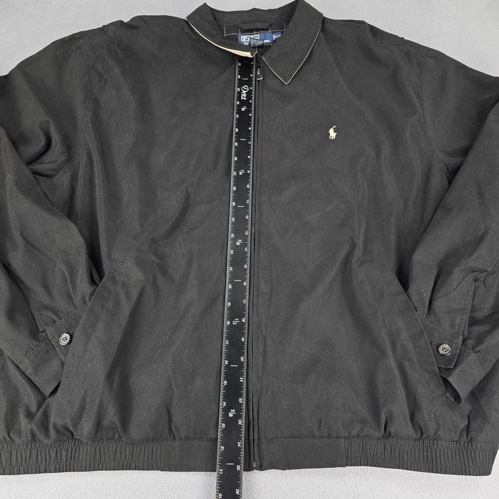 Polo Ralph Lauren Jacket Mens 2XL Black Bomber Full Zip Plaid Lined Preppy - Picture 7 of 10